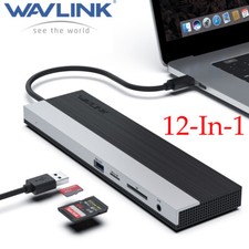Laptop Docking Station Triple Display HDMI/DP/VGA USB C Hub Type C Dock 100W PD