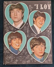 Beatles Poster John Paul George Ringo ca A4  Sechziger Jahre Beatles Slogans