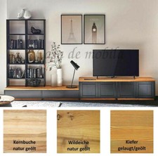 Massivholz Wohnwand TV-Lowboard TV schrank Phono-kommode regal  Fernseh-anrichte