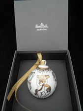 Andy Warhol Weihnachtskugel golden Angel, Rosenthal aus Porzellan, ⌀ 24cm, OVP