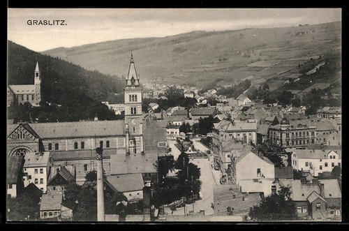 Graslitz ortsansicht mit - graslitz,,