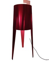 Standleuchte "Dress Big L rot Satin"