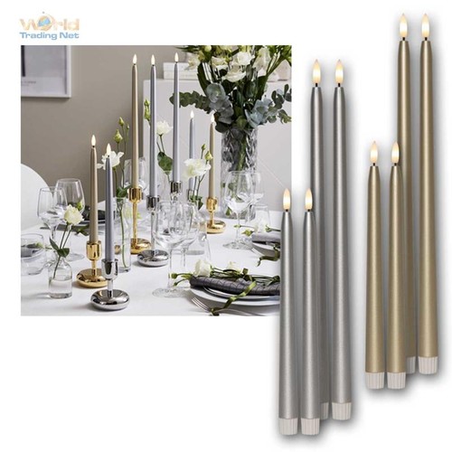 Led stabkerzen metallic - led,