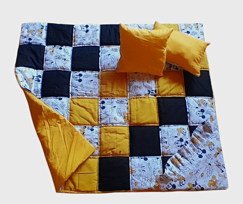 Patchwork decke mit kissen - mit,