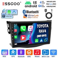 Carplay 9" Autoradio Android 15 Navi GPS NAVI BT 4+64G Für Toyota RAV4 2007-2012
