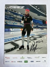 original signierte Autogrammkarte Eisschnelllauf Josie Hofmann