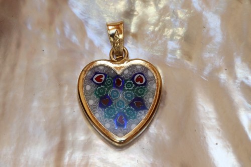 Venezianischer millefiori herz - millefiori,
