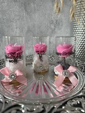 Gastgeschenke Geschenk Rose Kerze im Glas Hochzeit Taufe Konfirmation Handmade