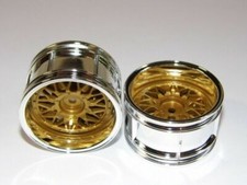 TAMIYA TOURENWAGEN FELGEN 2-TEILIG 1:10 CHROM / GOLD 30mm # 300050549