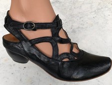 Think AIDA Sling-Pumps Gr. 39 schwarz Hochfront-Pumps Leder Wechsel-Fußbett