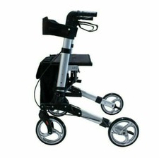Antar Premium Rollator Leichtgewicht silber 3 fach faltbar Rückengurt leicht Alu