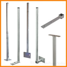 Geländerpfosten Geländerstütze Holzbalkon Stahl feuerverzinkt 30x30x2mm H1000mm