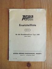 Agria 1800 Ersatzteilliste ETL