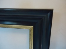 Bilderrahmen 24x30cm schwarz gold Holz Rahmen für Keilrahmen Leinwand geeignet