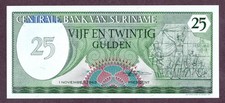 SURINAME 25 GULDEN Banknote