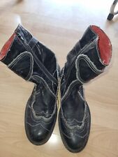 Area Forte Stiefel hoch Grau Gr.43 UK 9  Boots Leder Lederstiefel Boot 