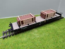 H0 Ladegut - SET - Tonrohren in einem Holzgestell für Schwerlastwagons