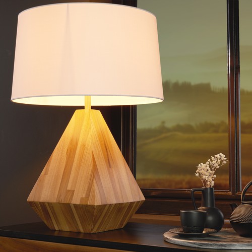 Massivholz tischlampe diamond - massivholz,