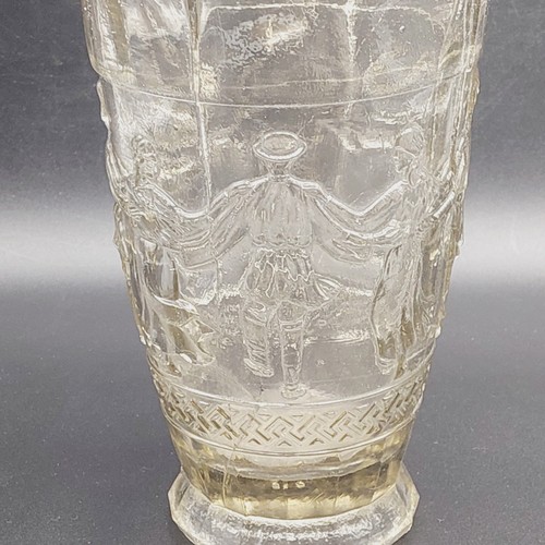 Alte glasvase pressglas relief - alte,