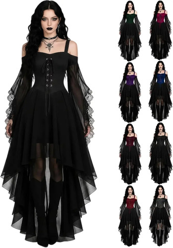 Hexenkleid damen halloween - hexenkleid,