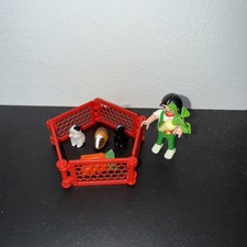 Playmobil Zum Bauernhof 3 Meerschweinchen im Gehege mit Möhren & Kind Mädchen