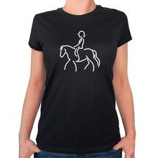 Damen T-Shirt Reiten Pferd