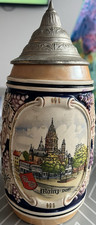 Bierkrug mit zinndeckel mainz - zinndeckel,