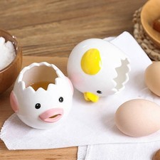 Niedlicher handbemalter Keramik-Eiertrenner zur einfachen Trennung von Wei? und