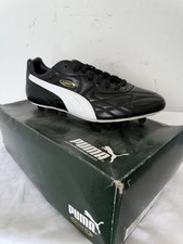 Puma King Top DI FG Fußballschuhe UK 11,5 nagelneu im Karton schwarz weiß gold