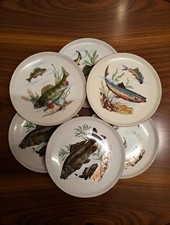Set of 6 Vintage Fish Plates