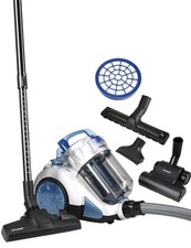 HANSEATIC Bodenstaubsauger VC-T4020ES-2 Beutellos Silber Blau 650W 157054