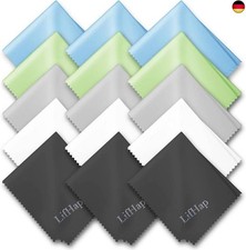 Brillenputztücher,15 Stück-Brillenputztuch in 5 Farben: Mikrofasertücher zum Ab