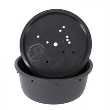 Großes Springbrunnenbecken Set 150L Becken mit GFK Deckel 90cm Quellstein DIY 4