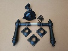 Eisen Antik Style WC Türgriffe Rosetten Klo Schließer Türklinke Tür Griffe R29E