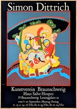 Poster Plakat - Simon Dittrich - Surrealismus - Braunschweig 1972