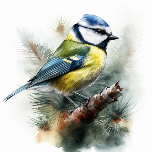 Deko bild blaumeise - deko,