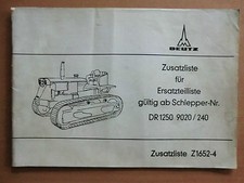 Zusatz Ersatzteilliste Deutz