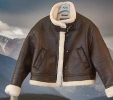 Leder Winter Jacke Gr. L