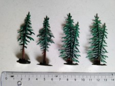 Zinnfiguren Flachfiguren 30mm  4 Bäume Beidseitig Bemalt