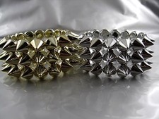 Trend  Armband elastisch im Edel Punk Stil der 80 iger Jahre Gold oder Silber