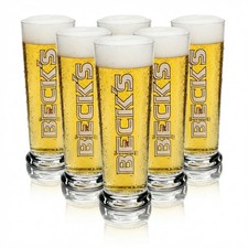 6x Becks Bier Glas 0,3l