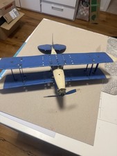 Antikes Modellflugzeug/Meccano Airplane Flugzeug Seltenes Top Zustand  Metall 