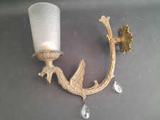 Drachen Wandleuchte Historismus um 1890 Messing Feuervergoldet Lampe wall lamp