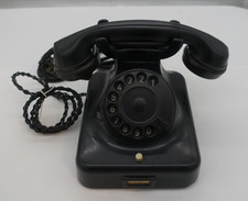 Telefon,  Bakelit, W38 ?, Vintage, Wählscheibentelefon, schwarz, ungeprüft (1)