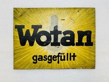 Blechschild Wotan Lampen Glühbirnen - 40x30cm - um 1920 - kein Emailschild