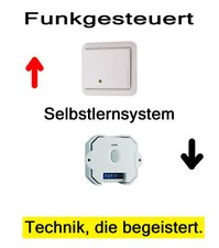 Funkschalter Set für Rollladenmotor Funk Jalousieschalter AUF- AB ohne Kabel