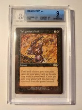 MTG Magic The Gathering Yawgmoth's Will BGS 9 Urza's Saga Gem Mint 1998 Eng
