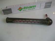 Thermometersäule Thermometer abgewinkelt Antik , Messing schöne Patina DEKO