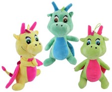 Drache Plüsch ca. 30 cm sitzend Plüschtier Stofftier -  sortiert - NEU