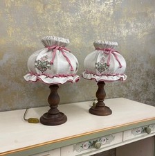 Landhaus Tischlampen-Set Braun Anno 1600 Einrichtung Bauernhaus Verspielt Antik